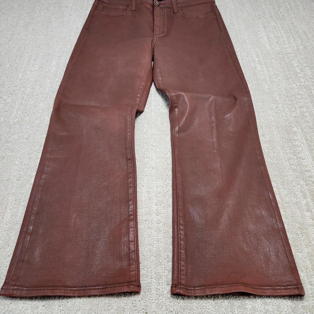 Joes Jeans Women 32x27 *READ Waxed Denim High Rise Callie Bootcut Cropped Flare